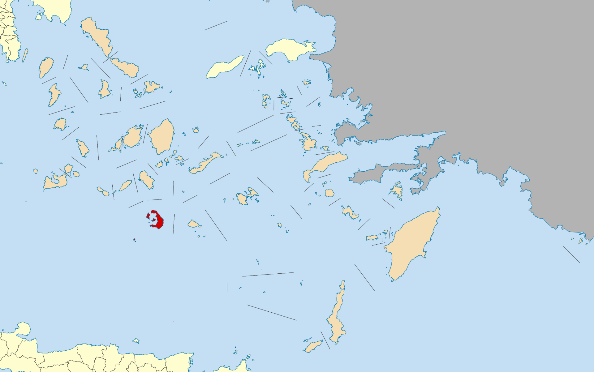 Santorini Caldera, Cyclades, Aegean Sea, Greece
